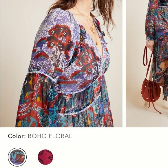 Maeve Annabella Maxi Dress Anthropologie NWOT 4P - Picture 5 of 15